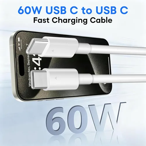 Vista 2 de DFLASHS Paquete de 4 cables USB C de carga rápida de 60 W para iPhone