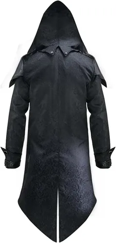 Vista 2 de Chaqueta steampunk para hombre, uniforme gótico, disfraz de Halloween