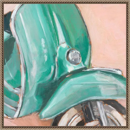 Vista 16 de Amanti Art Framed Canvas Wall Art 16x16 Retro Scooter IV by Ethan Harper, Framed Wall Art Canvas, Transportation Artwork, Traditional Decor, Small