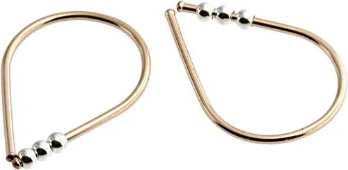 Vista 23 de 13mm de plata de ley 20 GA Aretes de aro invertidos colgantes de lágrima hipoalergénicos ligeros con hilo para mujer