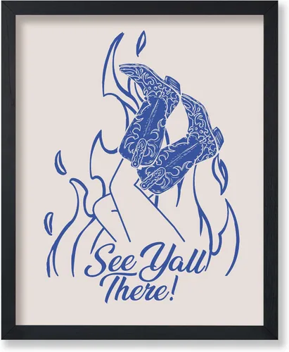 Vista 8 de Poster Master Póster de You've Yeed Your Last Haw, estampado retro de vaquero azul, arte occidental, arte moderno, arte del salvaje oeste, regalo