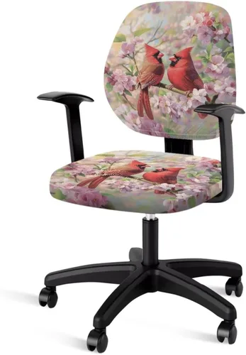 Vista 15 de Talayituse - Funda para silla de oficina o computadora con estampado de estrellas de playa, funda de asiento dividida elástica, extraíble y lavable