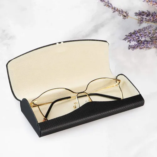 Vista 5 de LifeArt Caso duro de la lente de la cáscara, caso de gafas de sol portátil, caso de moda de la lente del cuero de la PU, ligero