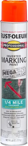 Vista 6 de Rust-Oleum 266575 Pintura en aerosol profesional de distancia 2X y marca invertida, 15 onzas, azul de precaución Utility Marking, Construction