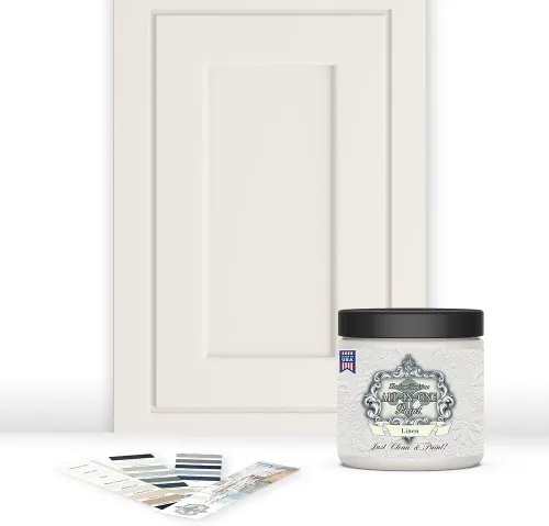 Vista 50 de Pintura TODO EN UNO, Abbey (gris cálido), Muestra de 8oz - Pintura duradera para gabinetes y muebles. Imprimación y capa superior incorporadas,