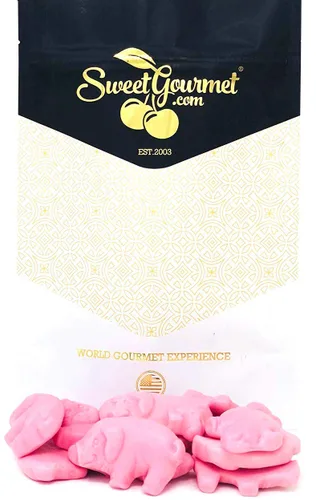 Vista 2 de SweetGourmet Caramelo de cerdo gomoso rosa frambuesa 2 libras