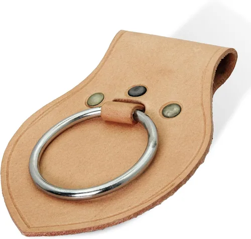 Vista 14 de Armory Replicas - Soporte de hacha de batalla vikingo medieval forjado a mano - Funda de cinturón de arma de cuero bovino funcional para disfraz
