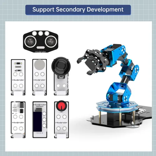 Vista 8 de Hiwonder xArm ESP32 - Robot robótico de código abierto compatible con programación MicroPython con sensores para kit de desarrollo secundario
