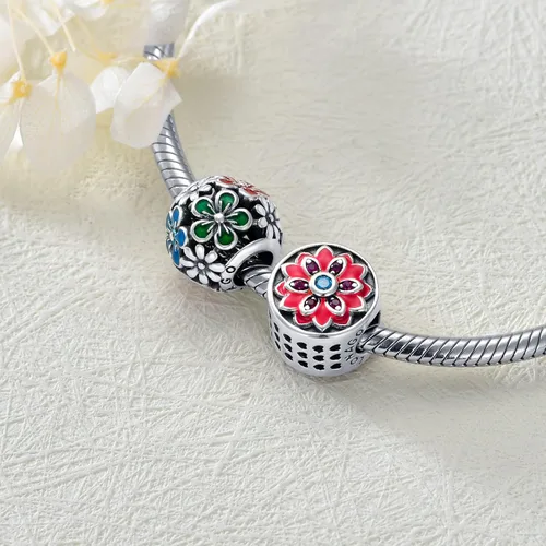 Vista 3 de DOLPHERS Abalorio de plata de ley 925 para pulseras, regalo para mujeres y niñas