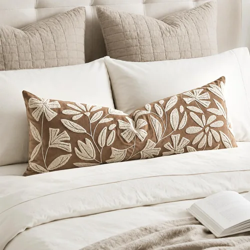 Vista 23 de BlissBlush - Funda de almohada lumbar decorativa de 12 x 20 pulgadas, funda de almohada de terciopelo beige neutro para sofá, sala de estar, cojín