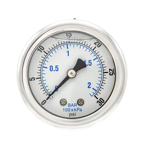 Vista 12 de PIC Gauges 202L-204M Medidor de presión relleno de glicerina con carcasa SS/bisel, internos de latón, lente de PC, dial de 2 pulgadas, rango