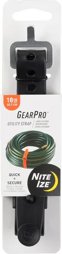 Vista 12 de Nite IZE, Inc. USS12-01-R3 Nite IZE GearPro Correa de Utilidad para Asegurar Lonas, Mangueras, Esquís, Madera, Límite de Carga de 70 lb, 12 Negro