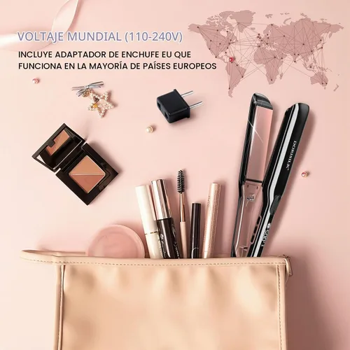 Vista 7 de DORISILK Juego de plancha plana de 500 grados de 1 pulgada y 1.75 pulgadas