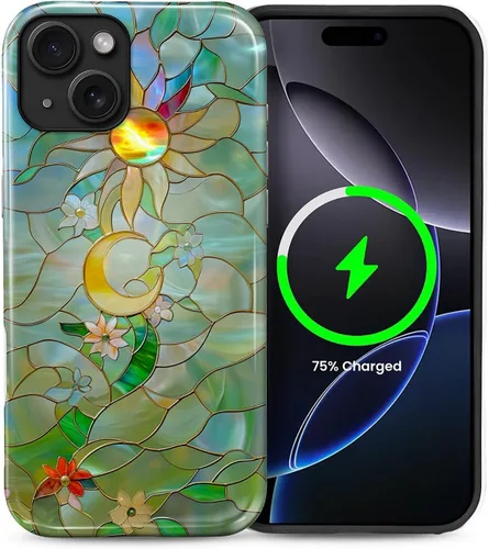 Vista 27 de Funda Compatible con iPhone 13/14 [Compatible con MagSafe] Protección de Doble Capa de Cáscara Dura Híbrida, Funda Magnética Protectora a Prueba