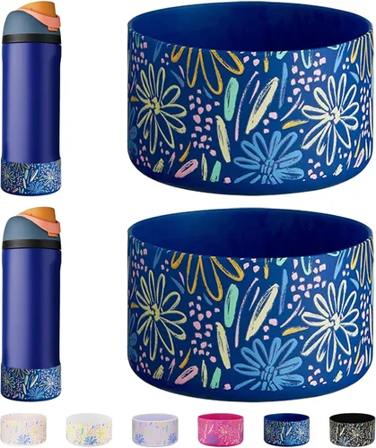 Vista 33 de WK IEASON 2 fundas de silicona para botella de agua Owala, base protectora para botella de agua Owala FreeSip Twist y Flip Flask accesorios