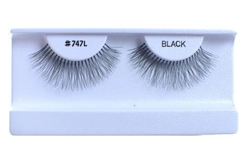 Vista 8 de 100 pares de pestañas postizas 100% cabello humano negro natural #412