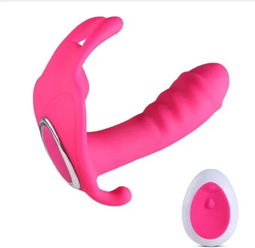 Vista 6 de Vibrador de 10 velocidades, vibrador invisible de mariposa, vibrador de punto G, masturbador de control remoto, juguetes sexuales para mujeres