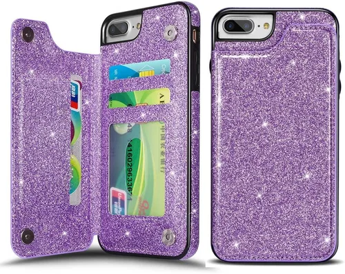 Vista 19 de Funda de piel tipo cartera para iPhone con (dos cierres magnéticos), (ranuras para tarjetas) función atril