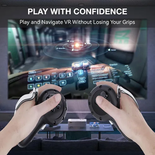 Vista 6 de VR Controller Grips Cover for Meta Quest 3 Accessories, Silicone Hand Grips Skin for Oculus Quest 3 Controllers, Controller Protector with