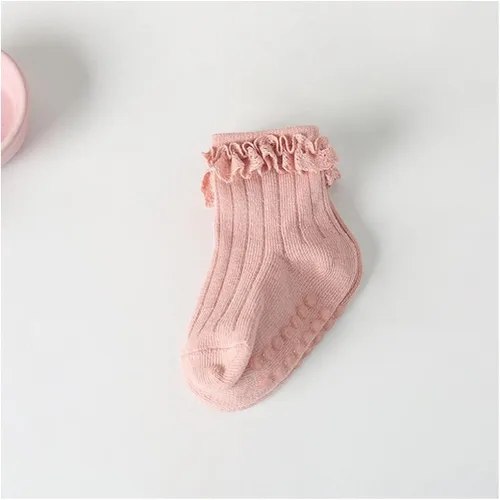 Vista 5 de Yenzat Calcetines antideslizantes para bebés y niñas de 0 a 3 años, 6 pares