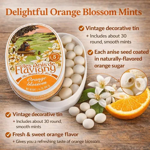 Vista 2 de Caramelo duro con sabor a flor de azahar 1.76 oz por Les Anis de Flavigny