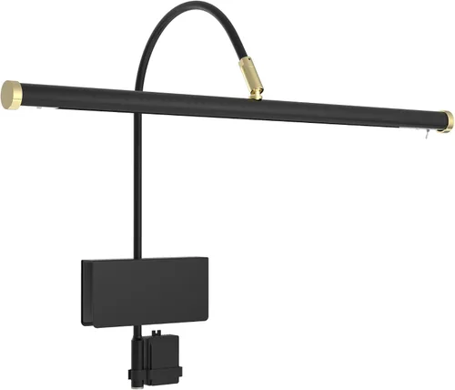 Vista 8 de Cocoweb - Luz de piano grande de LED de 19" en bronce caoba con acentos de latón con clip regulador Bronce (mahogany bronze)