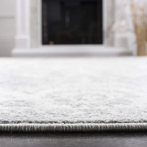 Vista 8 de SAFAVIEH Colección Brentwood BNT844B - Alfombra redonda de 6 pies 7 pulgadas, color crema y gris, tradicional oriental, no desprende pelusa