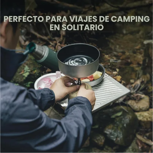 Vista 6 de Fire-Maple Greenpeak 1 Estufa de camping con estufa de gas portátil