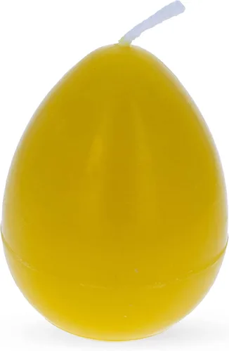 Vista 3 de Vela hecha a mano con forma de huevo 100% pura cera de abejas dulce olor a miel 2.6 oz