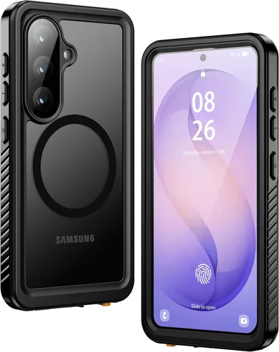 Vista 23 de ANTSHARE Funda impermeable IP68 para Samsung Galaxy S24 Ultra, compatible con MagSafe, protector de pantalla y lentes integrado, protección