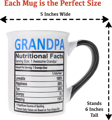 Vista 7 de Cottage Creek Tazas – Juego de dos tazas de café grandes de cerámica para abuela y abuelo, tazas de cerámica ideales para cocina, oficina