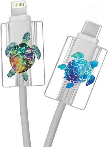 Vista 7 de FINCIBO Juego de 2 fundas protectoras para el cabezal de carga de cables, protectores de cable de carga, bonitos protectores de cable para cable