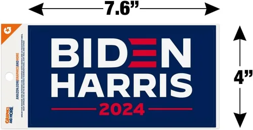 Vista 4 de Biden Harris 2024 - Imán de vinilo para nevera de coche