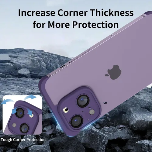 Vista 5 de Funda delgada sin marco, con protector de lente de cámara integrado, ultrafina, ligera, minimalista, a prueba de golpes, funda protectora