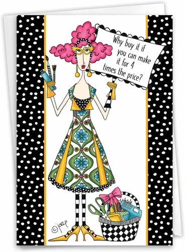 Vista 16 de NobleWorks Divertida tarjeta de papel de cumpleaños con sobre de 5 x 7 pulgadas (1 tarjeta) Bday First-Class Birds C3347BDG-UA