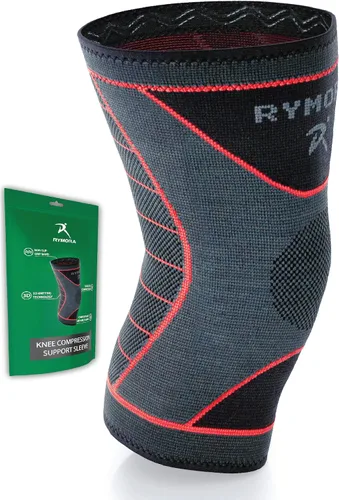 Vista 10 de Rodillera de compresión con soporte para rodilla para hombres y mujeres para lesiones en ligamentos, alivio del dolor en las articulaciones, correr