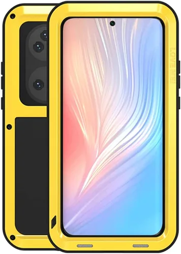 Vista 8 de LOVE MEI Funda de metal para Huawei P50 Pro, resistente al aire libre, a prueba de golpes, a prueba de caídas, de aluminio, militar, resistente Negro
