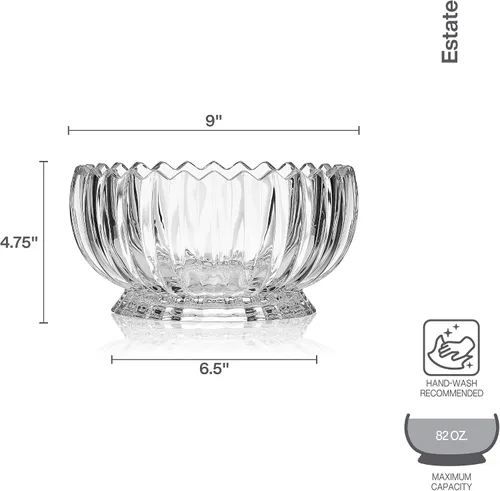 Vista 3 de Mikasa Estate - Cuenco con pie de cristal, 22.86 cm (9 Pulgadas)