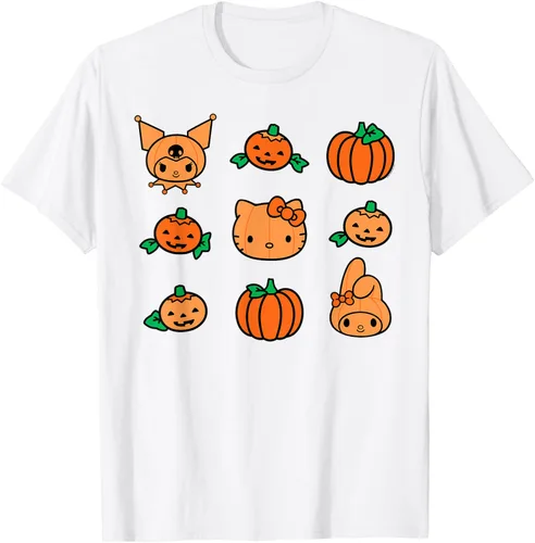 Vista 42 de Camiseta de Halloween Hello Kitty My Melody Kuromi Pumpkins