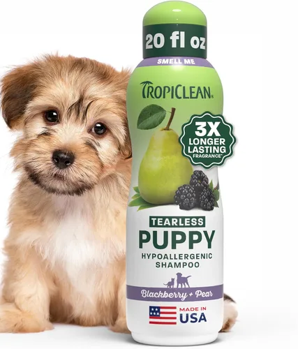 Vista 22 de TropiClean Champú desodorante para perros malolientes, potente control de olores, seguro para cachorros, fabricado en los Estados Unidos, aroma