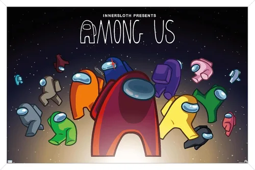 Vista 13 de Among Us - Póster de pared espacial, 22.4 pulgadas de largo x 14.7 pulgadas de ancho, versión enmarcada de madera de granero Versión enmarcada