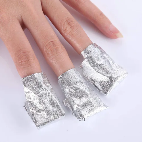 Vista 6 de BTYMS 400 unidades de gel removedor de esmalte de uñas, envolturas de papel de aluminio, almohadillas de algodón para remojar las toallitas de uñas