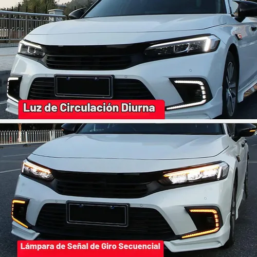 Vista 4 de Switchback - Lámpara LED antiniebla frontal blanco/ámbar, lámpara secuencial diurna de funcionamiento, característica de señal de giro LED
