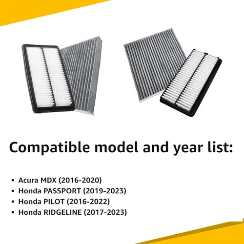 Vista 2 de Filtro de aire de motor y cabina para pasaporte (2019-2023), PILOT (2016-2022), RIDGELINE (2017-2023), MDX (2016-2020), repuesto para CA12061