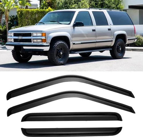 Vista 36 de Visores para ventanas y protectores contra la lluvia para Ford F150 de cabina estándar 1980-1996, Deflectores de viento y protectores para ventanas