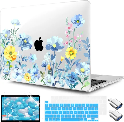 Vista 16 de TWOLSKOO Funda compatible con MacBook Pro de 13 pulgadas 2023-2016 A2338 M2/M1 A2251 A2289 A2159 A1989 A1706, cubierta rígida de plástico y funda