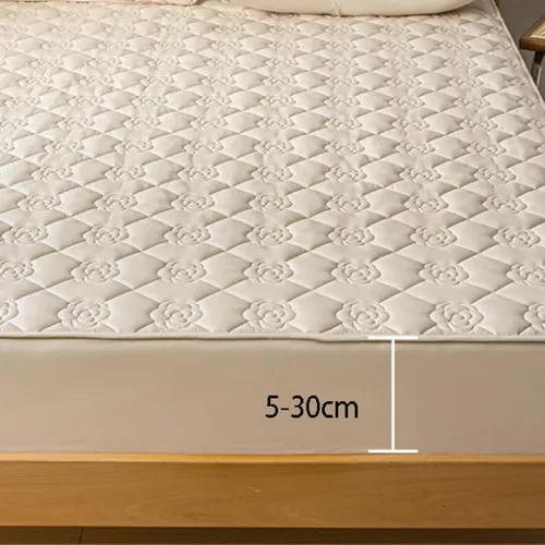 Vista 2 de FCLDESHOP Sábana elástica de bolsillo profundo, sábanas gruesas con impresión acolchada, para dormitorio de niño y niña, impermeable, barrera