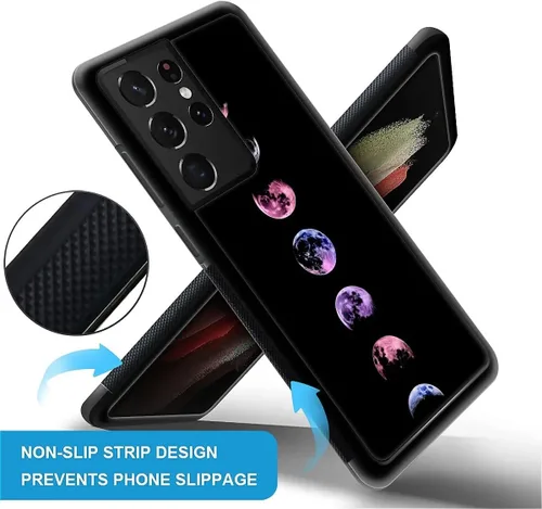 Vista 2 de CARLOCA Funda para Samsung Galaxy S22 Ultra, Full Moon Change S22 Ultra para hombres, mujeres, niños y niñas, TPU suave antiarañazos, a prueba