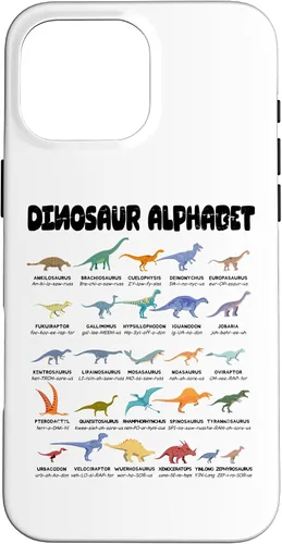 Vista 19 de iPhone 16 Alfabeto de dinosaurio - Tipos de dinosaurios - Estuche de identificación de dinosaurios