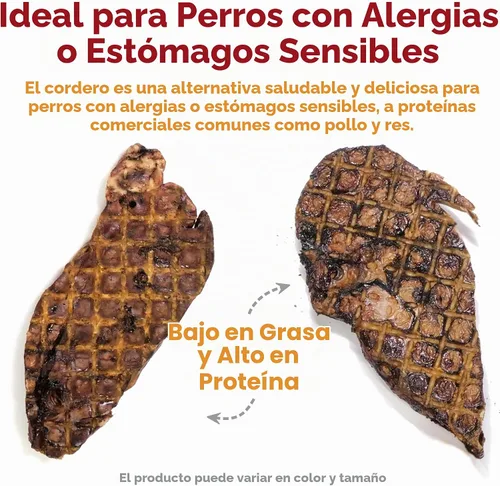 Vista 3 de Riley's Golosinas deshidratadas para perros de pulmón de cordero
